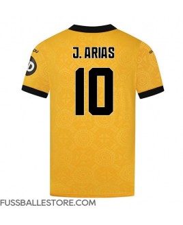 Günstige Wolves Jhon Arias #10 Heimtrikot 2025-26 Kurzarm Günstige Wolves Jhon Arias #10 Heimtrikot 2025-26 Kurzarm